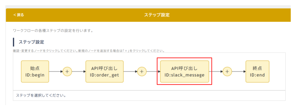 slack通知ステップの追加完了